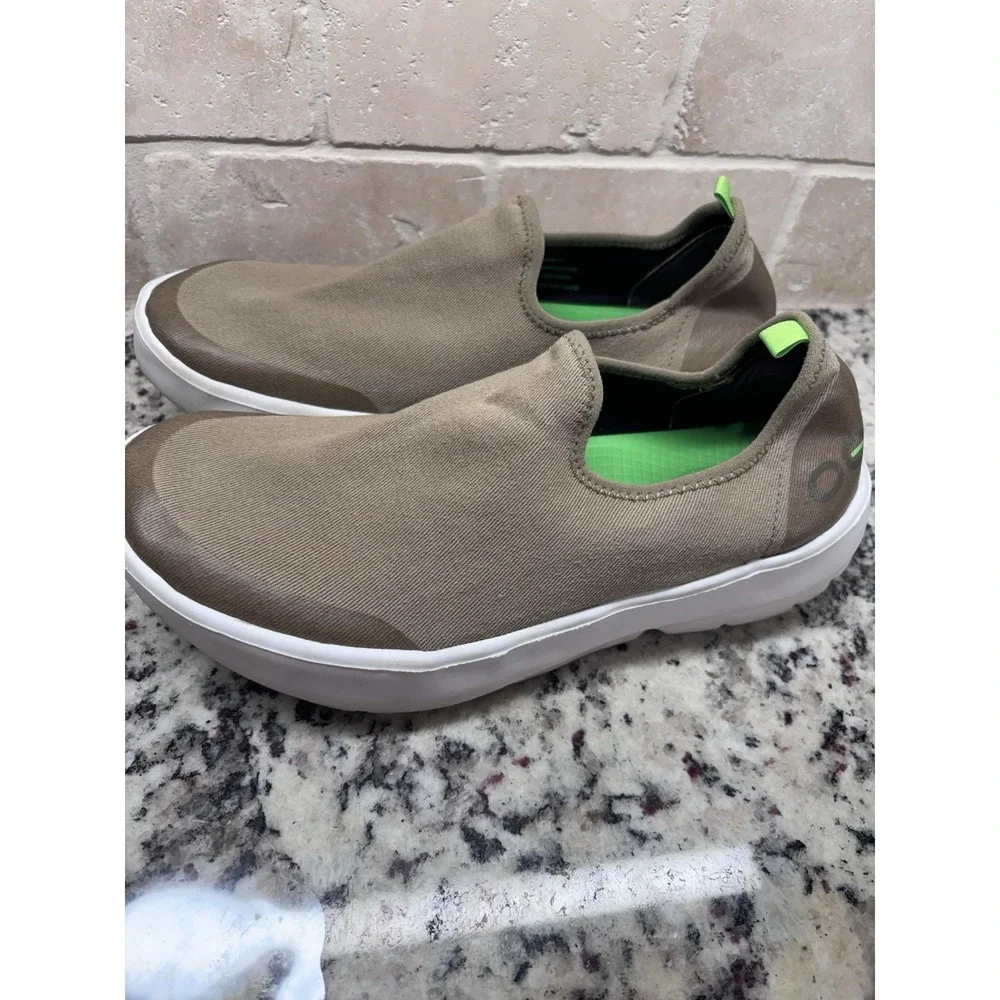 OOFOS‎ Oomg Eezee Womens 9 Recovery Low Shoes Taupe Comfort Slip On Loafers